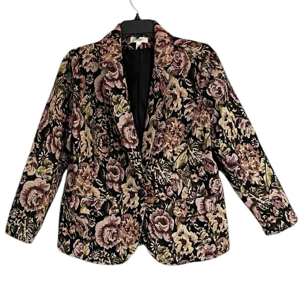 Dress Barn Floral Tapestry Vintage Long Sleeve Jacket Blazer NWOT Sz 1X